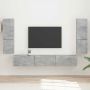 TV spintelių komplektas 4 pcs Betono pilka Apdirbta mediena