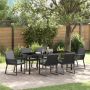 Sodo valgomojo komplektas 7 pcs Juoda