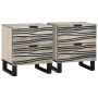 Šalia lovos spintelė 2 pcs Balta ir juoda 40 x 33 x 46 cm