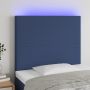 Galvūgalis su LED, mėlynos spalvos, 90x5x118/128cm, audinys