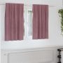 Užtemdymo užuolaidos 2 pcs Tamsiai rožinė 140 x 140 cm Aksomas