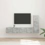 TV spintelių komplektas 3 pcs Betono pilka Apdirbta mediena
