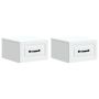 Sieninis naktinis staliukas 2 pcs Balta 34,5 x 33 x 20 cm