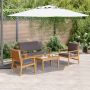 Sodo Sofų Rinkinys 4 pcs Ruda 120 x 65,5 x 79 cm