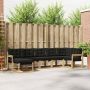 Lauko sofos komplektas su pagalve 7 pcs Balta ir juoda
