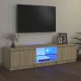 Televizoriaus spintelė su LED apšvietimu, ąžuolo, 140x40x36cm