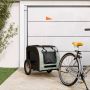 Dviračio priekaba augintiniams, pilka/juoda, audinys/geležis