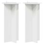 Augalų stovas 2 pcs Itin blizgi balta 40 x 40 x 80 cm