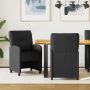 Valgomojo Kėdės su Ratukais 2 pcs Juoda 57 x 67 x 95 cm audinys