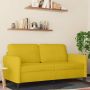 Dvivietė sofa, geltonos spalvos, 140cm, aksomas