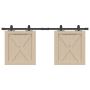 stumdomų spintelių durų komplektas 122 cm anglinis plienas