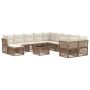 Sodo Sofų Rinkinys 12 pcs Smėlio poliratanas