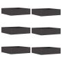 Vejo kraštas 6 pcs Juoda 50 x 50 x 13 cm Plienas