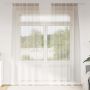 Voile Užuolaida 2 pcs Smėlio 225 x 140 cm Poliesteris