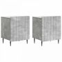 Šalia lovos spintelė 2 pcs Betono pilka 43 x 34,5 x 52 cm