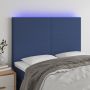 Galvūgalis su LED, mėlynos spalvos, 144x5x118/128cm, audinys