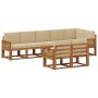 Lauko sofos komplektas 8 pcs Natūralus ir bežinis Poliesteris