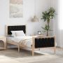 Lovos rėmas Juoda 75 x 190 cm Kietos pušies mediena