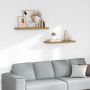Sieninė lentyna 2 pcs Ruda 80 x 23,5 x 4 cm Apdirbta mediena