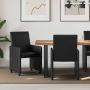 Valgomojo Kėdės su Ratukais 2 pcs Juoda 57 x 66 x 94 cm