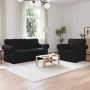 Sofa 2 pcs Juoda 175 x 82 x 80 cm audinys
