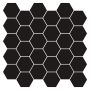 Heksagoninė plytelė 20 pcs Juoda 30 x 30 cm Poliuretanas ir PET