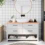 Vonios stalviršis, šviesiai rudas, 140x30x(2-4)cm, mediena
