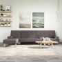 L formos sofa-lova, pilkos spalvos, 255x140x70cm, dirbtinė oda