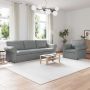 Sofa 2 pcs Šviesiai pilka 245 x 82 x 80 cm audinys