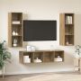 TV spintelių komplektas 3 pcs Amatininkų ąžuolas