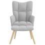 Atpalaiduojanti kėdė su Footstool Cloud Grey audiniu