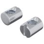 Cilindrinės veržlės 2 pcs Sidabro M6 x 13 mm Metalas