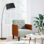 Sofa-kėdė su porankiais, šviesiai pilka, 55 cm, aksomas