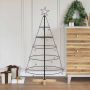 Kalėdų Kūgio Medis s stovu Juoda 126 cm Plienas
