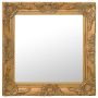 Sieninis veidrodis, aukso spalvos, 50x50cm, barokinis stilius