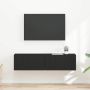 TV sieninė spintelė 2 pcs Juoda 60 x 31 x 29,5 cm