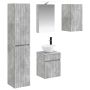 Vonios spintos komplektas 5 pcs Betono pilka