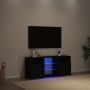 TV spintelė su LED lemputėmis, juodo ąžuolo spalvos, 120x30x50cm, inžinerinė mediena