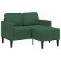 dvivietė sofa su gultu L formos tamsiai žalia 125 cm linas