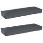 Pallet pagalvių rinkinys 2 pcs Antracitas 120 x 40 x 8 cm