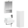 Vonios spintos komplektas 4 pcs Balta 50 x 14,5 x 70 cm