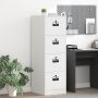 Bylų spinta su stalčių 2 pcs Balta 44 x 50 x 106.5 cm