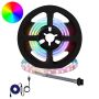 LED juosta 2 pcs Juoda ir permatoma 550 mm Varis ir plastikas