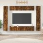 TV spintelių komplektas, 10 dalių, dūminio ąžuolo, mediena