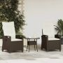 Sodo Kėdė 2 pcs Ruda ir grietinėlė 56 x 60 x 112 cm