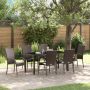 Sodo valgomojo komplektas 7 pcs Ruda