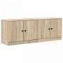 Lovos spintelė su saugykla 2 pcs Sonoma ąžuolas 66 x 35 x 48 cm