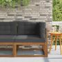 Lauko kampinis sofa Kietos akacijos mediena Natūrali
