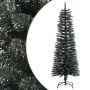 Dirbtinė siaura Kalėdų eglutė su stovu, žalia, 120cm, PVC