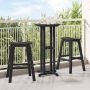 Baro taburetė 2 pcs Juoda 52 x 43 x 73,5 cm HDPE